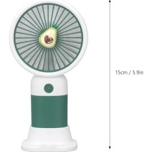 Mabeyn 1 Adet Renkli Şarjlı Mini El Fanı ve Standlı Masa Fanı Çanta Boy Vantilatör Pervane Taşınabilir