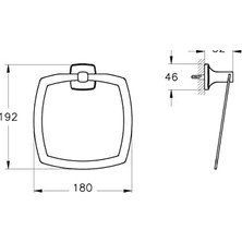Mabeyn Base 400 A44120 Halka Havluluk, Krom