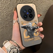 HONTINGA Vivo X200 Pro ile Uyumlu Kılıfı Silikon Kenar Sert Arka Düşüme Önleyici Basitlik Anti Düşme Kamera Korumali Erling Haaland Desen Telefon Kılıfı K1-1154