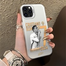 HONTINGA iPhone 14 Pro Max ile Uyumlu Kılıfı Silikon Kenar Sert Arka Düşüme Önleyici Basitlik Anti Düşme Kamera Korumali Cristiano Ronaldo Desen Telefon Kılıfı K1-1153