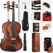 Midex LMA-544TYS 3/4 Profesyonel Keman 3/4 Çocuk Kemanı 10-13 Yaş (Yastık Susturucu Yedek Tel Çanta Yay Reçine )
