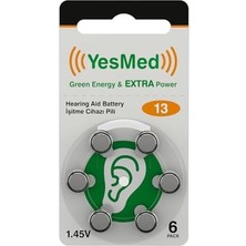 Mabeyn Power 13 Numara Işitme Cihazı Pili (10 Paket x 6 Adet = 60 Adet Pil)