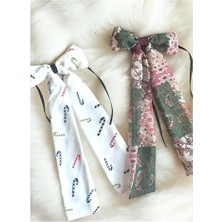 Mabeyn Dekoratif Saç Tokası Seti, Şeker Desenli ve Çiçek Desenli Fiyonk Model, 2'li