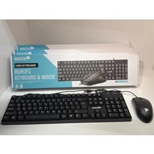 Bugatek Bgrofs Kablolu Standart Klavye + Mouse Q Set USB Bağlantı ile Ev ve Ofis Kullanımı İçin