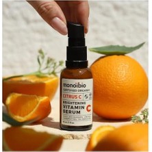 Mabeyn Cıtrus C Cosmos Organik Sertifikalı Vitamini C Serumu – Yaşlanma Karşıtı Aydınlatıcı Gündüz Gece Kullanıma Uygun C Vitamini Yüz Serumu Süt Formunda – Vegan Sertifikalı 30 ml