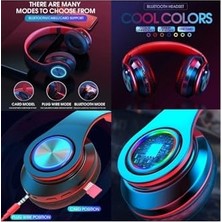 Mabeyn Togo M39 Bluetooth Kulaküstü Kulaklık LED Işıklı Mikrofonlu Kablosuz Kulak Üstü Kulaklık Uni
