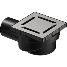 Mabeyn V- Kare 5606973 Duş Kanalı, Yandan Çıkışlı, 10X10 Cm, Dk 100 Kapak, Mat Krom