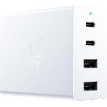Mabeyn Usb-C Gan Şarj Cihazı - Taşınabilir Hızlı Şarj Cihazı (2x Usb-C, 2x Usb-A, Abd, Ab ve Ingiltere Portlu) Beyaz