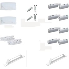 Mabeyn Sineklik Montaj Seti (2 Adet Tutamak, 2 Adet Çıt Çıt, 4 Adet Menteşe, 2 Adet Kol) 10 Parça