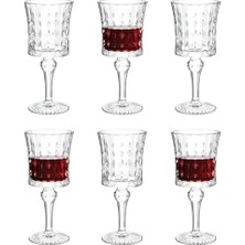 Mabeyn 6'lı Kristal Kahve Yanı Seti - 200 ml Zarif Desenli Bardak, Su ve Şerbet Kadehi, Davet ve Günlük Kullanım Için Şık Tasarım