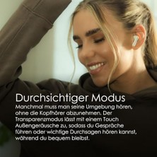 Mabeyn Boompods Echobuds Anc, Aktif Gürültü Önleyici Kulaklıklar, Gerçek Kablosuz Bluetooth Kulaklıklar, Enc Mikrofonlu Tws Kulak Içi Tomurcuklar, Şarj Kılıfı, Ipx4 Sweatproof Kulaklık, 26+ Saat Çalma