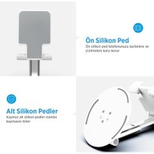 Mabeyn Juo Katlanabilir 360 Derece Dönen Masaüstü Telefon Standı Beyaz