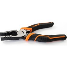 Mabeyn Genel Profesyonel 180 Mm, Siyah ve Turuncu, Çok Fonksiyonlu Kablo Sıyırma ve Kesme, Ergonomik Tutacaklı, Çelik, 2 Parça
