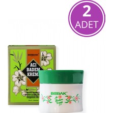 Bebak 2 x 30 ml Acı Badem Kremi Kavanoz Nemlendirici Etkisiyle Normal Ciltler İçin