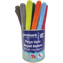 Mabeyn Süper Yıkanabilir Brush Uçlu Keçeli Kalem 18'li Metal Kutu