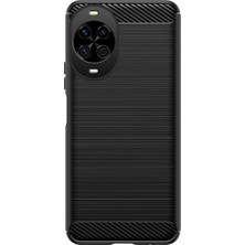 Microcase Huawei Nova 14 Pro ile Uyumlu Brushed Carbon Fiber Silikon Kılıf - Siyah AL3332