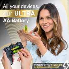 Mabeyn Gp Batteries Ultra Alkalin G-Tech +80%more Power 40XAA-LR6-1.5 Volt Kalem Pil, 40'lı Paket