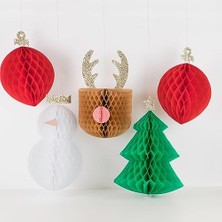 Mabeyn - Large Hanging Honeycombs Decorations - Büyük Asılan Petekli Dekorlar - 5li
