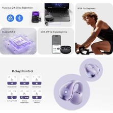 Mabeyn Qcy C30 (QT33) Crossky Kablosuz Küpe Kulaklık 4 Mikrofon Enc Ipx5 Bluetooth 5.4 Beyaz