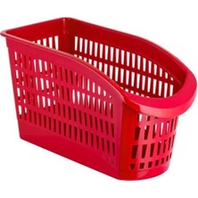 Mabeyn Buzdolabı Düzenleyici Sebzelik Dar Sepet Seti, Çok Amaçlı Plastik Organizer, 4 Parça, Krem