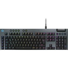 Mabeyn G G915 x Tactile Kablolu Düşük Profilli Rgb Aydınlatmalı Pc/mac Için Mekanik Ingilizce Q Oyun Klavyesi, Siyah