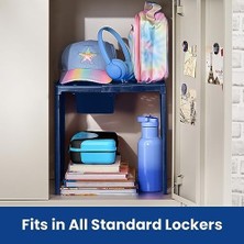 Mabeyn Lockermate Ayarlanabilir Raf Dolap Rafı ve Düzenleyici, Dolabınıza Uyacak Şekilde Uzatılır, Kullanımı Kolay, Okul, Iş, Spor Salonu Için Mükemmel, Saklama Çekmecesi Dahil, Mavi (5025-NVY)