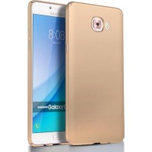 Mabeyn Galaxy J5 Uyumlu Sert Rubber Silikon Kılıf (Altın Rengi)