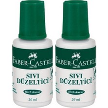 Faber-Castell Sıvı Daksil 2'li Hızlı Kuruyan Düzeltici 20 ml Ergonomik Tasarım ile Kolay Kullanım