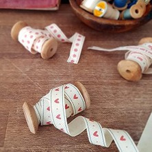 Mabeyn Pamuk Şerit, Kalp, 1.5 cm 5 Metre