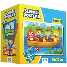 Mabeyn Sevimli Dostlar Lisanslı 24 Parça 50X70CM Çocuk Yer-Zemin Puzzle Yapboz Serisi