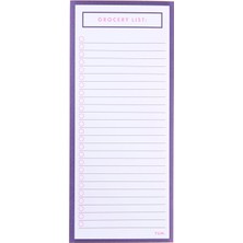 Mabeyn Lacivert Pembe Bakkal Listesi Manyetik Not Defteri