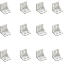 Mabeyn Plastik L Köşe Bağlantı Aparatı, L Plastik Gönye Köşebent Beyaz 12 Adet