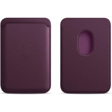 Mabeyn ile Uyumlu Derin Mor Özellikli Deri Cüzdan Kartlık