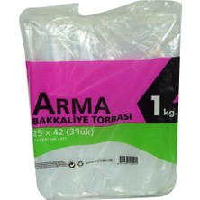 Mabeyn K&a Naylon Torba Şeffaf Bakkaliye Kuruyemiş Şeker Torbası 25X42 (3 Lik) Takribi 140 Adet 1000 gr