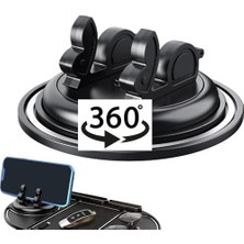 Mabeyn Telefon Standı ve Telefon Tutucusu Vakumlu 360 Derece Dönebilir Son Derece Sağlam Tutan Araç Tutucu Telefon Standı Std-03