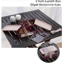 Mabeyn Store 2 Kat Yemek Saklama Kabı Beslenme Kutusu Seti - Sporcu Diyet Öğrenci Fitness Okul Işyeri Sefer Tası