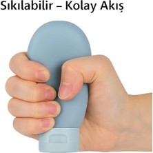 Mabeyn 3'lü Seyahat Şişesi Seti – 60ML Sızdırmaz Krem ve Losyon Şişesi | Uçak Uyumlu, Bpa Içermez, Renkli & Yumuşak, Fermuarlı Şeffaf Taşıma Çantası Dahil