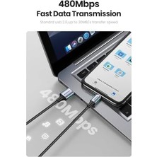 Mabeyn Mfi Lisansli Usb-A & Lightning Örgülü Data ve Şarj Kablosu, 2 Metre, Beyaz