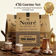 Noire Coffee Noire Geleneksel Türk Kahvesi 4x250g – %100 Arabica, Köpüklü Aromatik Fırsat Seti