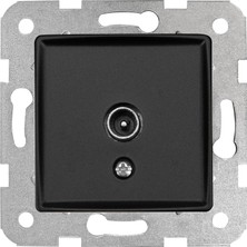 Mabeyn Life Gece Siyahı Tv Geçişli 12DB Mekanizma ve Kapak