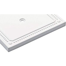 Mabeyn W35058V-PW-C Klasik Boncuklu Tekli Anahtar (3'lü Paket), Beyaz