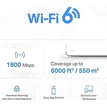 Mabeyn Halo H70X 3-Pack, AX1800 Mbps Tüm Ev Mesh Wi-Fi 6 Sistemi