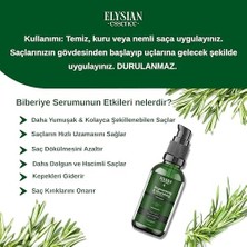 Mabeyn Biberiyeli Saç Serumu Hızlı Uzama Etkili ve Dökülmeye Karşı - Organik Argan Yağı, Vitamin E, Keratin