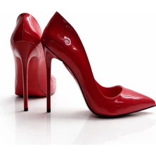 Hayy Shoes Kırmızı Rugan Stiletto Topuklu Ayakkabı