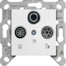 Mabeyn /m Beyaz Uydu Sat Sonlu Mekanizma+Düğm/kapak