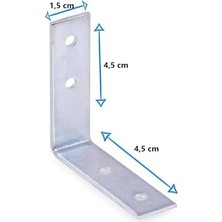 Mabeyn Mobilya, Dolap Yatak Duvara Sabitleme Bağlantı Aparatı L Demiri Gönye 1,5cmx4,5 Cmx4,5cm(20 Adet)
