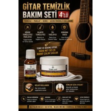 Terlans Gitar Temizlik Bakım Seti 4'lü Gövde Klavye Temizleyici Parlatıcı Vaks & Tel Yağlayıcı
