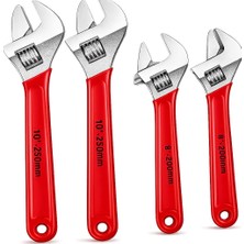 Mabeyn Genel Kurbağacık Anahtar Pvc Kaplama, 10 Inç, Kırmızı Saplı, Krom Kaplama, 1 Adet