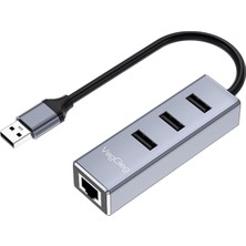 Mabeyn USB 2.0 To 100MBPS Ethernet Çevirici ve 3 Portlu USB Hub Çoklayıcı