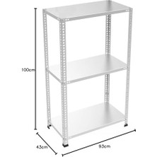 Mabeyn 43 * 93 * 100 3 Katlı Çelik Raf